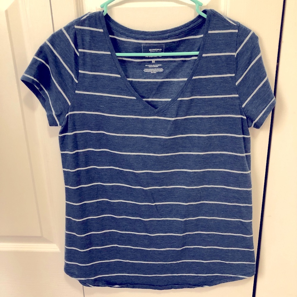 Women's Sonoma V Neck T Shirt Short Sleeve Size M